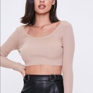 Forever 21 Knit Top Oatmeal